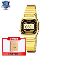 卡西歐（CASIO）手表男休閑商務(wù)石英時(shí)尚腕表日韓表送男友送老公生日禮物學(xué)生送人 LA670WGA-1DF復(fù)古小金塊