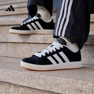adidas「面包鞋」GRAND COURT BASE 00s休閑低幫板鞋男女阿迪達(dá)斯   黑色/白色/樹脂黃   38