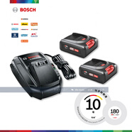 博世（BOSCH）電動(dòng)工具用綠色家用DIY系列吸塵器裝置用配件18V鋰電池 4.0PLUS兩電一充