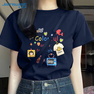 真維斯（JEANSWEST）白色純棉短袖女2025新款夏季中學(xué)生純棉寬松休閑上衣時(shí)尚T恤女生