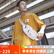 Jordan男女喬丹 金屬飛人Logo 斜挎包胸包腰包HA5507-101白 均碼