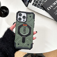 翰鷗斐uag 適用于iPhone16Pro手機(jī)殼透明蘋(píng)果15新款防摔殼磁吸充電Magsafe殼輕薄全包保護(hù)套感 綠色 iPhone 16 Pro Max