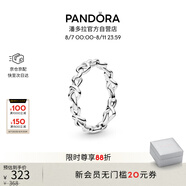 潘多拉（PANDORA）時(shí)刻繩結(jié)戒指現(xiàn)代符號(hào)寓意優(yōu)雅時(shí)尚簡(jiǎn)約七夕情人節(jié)禮物送女友