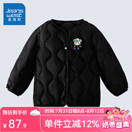 真維斯兒童輕薄款羽絨服內(nèi)膽男童秋冬季校服神器時尚女童純色冬裝 黑 120