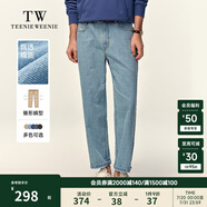 Teenie Weenie Men小熊男裝牛仔褲2025春季新款潮流美式復(fù)古修身錐形褲 淺藍(lán)色 M