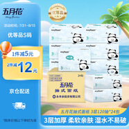 五月花（May Flower）抽紙 3層120抽*24包S碼 柔厚親膚卡通可愛面巾紙 整箱裝