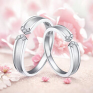 MHFDO胖東來品質(zhì)YOU&ME為愛轉(zhuǎn)動結(jié)婚對戒銀鍍金鑲嵌莫桑鉆石情侶黑白鉆 愛有天意情侶對戒 男款手寸聯(lián)系客服