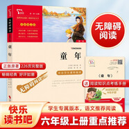 童年 快樂讀書吧六年級上冊必讀課外閱讀書 小學(xué)語文教材配套課外閱讀書目 附真題  五升六暑假閱讀書目 新老版本隨機(jī)發(fā)貨
