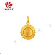 DOLPS925純銀蓮花圓嘎烏盒吊墜升級款藏式民族風鍍金可打開情侶配飾 鍍金小款