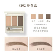 艾米爾自然妝感三色眉粉眉筆野生眉防水防汗不掉色自然立體懶人畫(huà)眉男女 202咖色盤(pán)