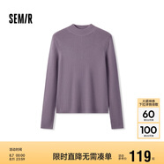 森馬（Semir）[商場同款]毛衣女緊身羊毛衫2024冬半高領(lǐng)打底衫顯瘦101724107003