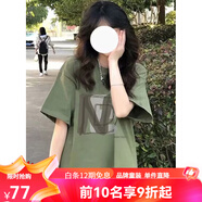 迪士尼（Disney）女大童短袖t恤夏季12-15歲女孩衣服高初中學(xué)生純棉半袖少女青少年 綠色短袖 S(建議65-80斤)