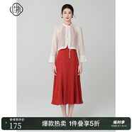 固執(zhí)（OBSTINATE）【特價(jià)】2025夏季新款新中式復(fù)古釘珠流蘇百搭短外披衫女 杏色 XL
