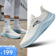 安踏輕便跑鞋男鞋夏季減震網(wǎng)面透氣耐磨運動(dòng)鞋軟底舒適慢跑鞋跑步鞋
