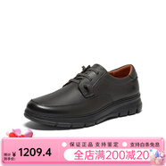 暇步士（Hush Puppies）商場同款秋新款簡約舒適商務(wù)休閑男皮鞋 深灰 39