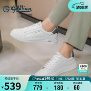 金利來(lái)（goldlion）男鞋時(shí)尚個(gè)性耐磨板鞋舒適系帶休閑鞋55323073920A-白色-38碼