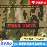 頓巴縱隊戰(zhàn)術(shù)橡膠魔術(shù)貼臂章時尚個性皮標 廣闊天地大有作為(黑底紅字)_2.5*13_CM