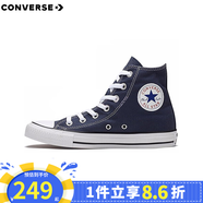 匡威（Converse）ALL star  常青款男鞋女鞋經(jīng)典休閑鞋情侶鞋高幫帆布鞋板鞋學(xué)生鞋 102307 深藍(lán)高 35 /3