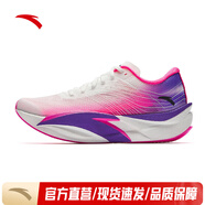 安踏（ANTA）C202 6代丨馬拉松碳板競(jìng)速跑鞋減震跑步鞋舒適低幫輕便男鞋 【女款】紙莎白/玫紅/紫-11 40