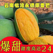 云南雞蛋芒果甜心芒椰香芒臨滄永德小雞蛋非貴妃芒果玉芒四季青芒 凈重3斤 永德雞蛋芒果