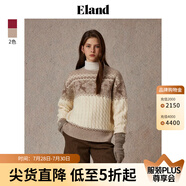 ELAND【新年戰(zhàn)袍】衣戀紅色毛衣女小鹿圖案含綿羊毛柔軟保暖長袖毛衫20 淺卡其色(36)L/Beige M 165