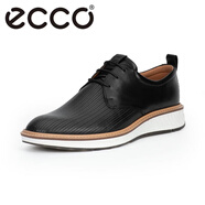 愛(ài)步（ECCO）男適動(dòng)新款緩震運動(dòng)皮鞋 01001-黑色 單層 42