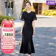 TJQ奢侈高檔品牌連衣裙女2025夏季新款收腰修身包臀女神范氣質(zhì)蕾絲裙 圖片色 S 建議100斤以?xún)?
                                         title=