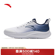 安踏（ANTA）漫步2跑步鞋男鞋夏季新款網(wǎng)面透氣軟底輕質(zhì)跑鞋飛織輕便運動鞋子 純凈白/深航海藍-2 39 (245mm)