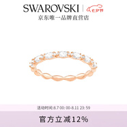 施華洛世奇（SWAROVSKI）  MATRIX 戒指 經(jīng)典閃亮輕奢飾品畢業(yè)禮物女七夕情人節(jié)禮物 鍍玫瑰金色 52mm-12號 5366583