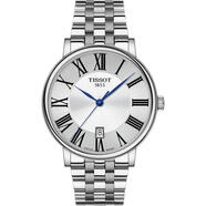 天梭（TISSOT）男士機械表不銹鋼銀盤灰?guī)Э勾欧浪肀P Grey watch + black leathe