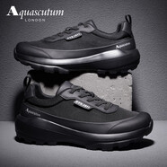 雅格獅丹（Aquascutum）男鞋秋季2025新款透氣網(wǎng)面鞋輕便舒適戶外休閑運動鞋 黑色 42