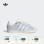 adidas SUPERSTAR經(jīng)典低幫貝殼頭運(yùn)動(dòng)板鞋女子阿迪達(dá)斯官方三葉草   淺藍(lán)色/白   37