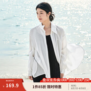 茵曼（INMAN）章若楠同款歐若風(fēng)天絲薄開衫女裝襯衫2025夏季新品長(zhǎng)袖襯衣 經(jīng)典款-霜白色 M