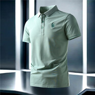 ROYAL PALM POLO SPORTS CLUB男士polo衫男2025夏季高端輕奢翻領(lǐng)短袖t恤青年半袖上衣薄T 豆綠色 薄款 L 130-140斤