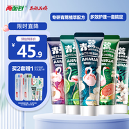 兩面針（LMZ）青蒿植物護(hù)齦牙膏 清新口氣 健白抗敏 5支600g 國貨老牌 家庭裝