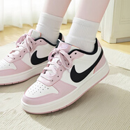 耐克（NIKE）女鞋子 25夏季新款透氣運(yùn)動(dòng)鞋平底小白鞋低幫大童休閑鞋板鞋子女 【新品】COURT-粉色黑勾/曬圖退10 36.5
