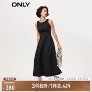 ONLY氣質(zhì)刺繡中長(zhǎng)款牛仔背心裙連衣裙女|123342003 J1Z 黑色牛仔提花-追單第一批 M 165/84A