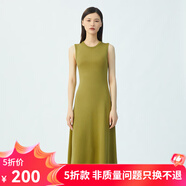 哥弟真的好（GIRDEAR）女裝圓領(lǐng)無(wú)袖素色針織洋裝連衣裙A500196 草木綠 S (2碼)