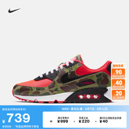 耐克（NIKE）官方AIR MAX 90男子運動鞋氣墊鞋低幫透氣輕便緩震CW6024 600紅外線紅/黑 44.5