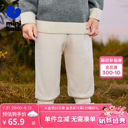 迷你巴拉【蹦蹦褲】褲子冬新款加絨保暖抑菌長(zhǎng)褲 淺卡其50311 90 cm