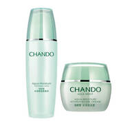 自然堂（CHANDO）水潤水乳護膚品套裝補水保濕套裝爽膚水乳液補水化妝品 柔膚水+保濕霜