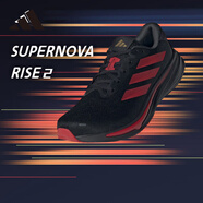 阿迪達(dá)斯 （adidas）男鞋 2025秋季新款蛇年新年款超星動慢跑鞋舒適跑步鞋 JQ6200/黑色/金/能量紅 43