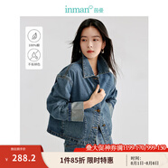 茵曼（INMAN）章若楠同款復(fù)古休閑女裝短款牛仔外套2025年秋季新款長(zhǎng)袖上衣 牛仔藍(lán)-翻袖款-18438199 M