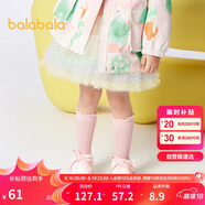 巴拉巴拉童裝兒童裙子寶寶半身裙女童短裙2024春裝洋氣蓬蓬裙208124112001