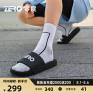 零度Zero男款2025夏季新款防滑耐磨可外穿涼拖鞋 黑色 42