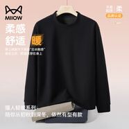 貓人衛(wèi)衣男【圓領(lǐng)】長袖春秋季青年純色曠野美拉德色系男上衣