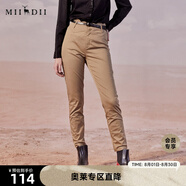 謎底牛仔褲女2022夏季新款復(fù)古時(shí)尚高腰天絲棉小腳褲225MK6002225MK6002 綠卡其 XS