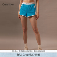 Calvin Klein內(nèi)衣【摩登引力帶】女士本命年ck家居外穿睡褲辣妹運(yùn)動短褲QS5982 CK3-清新藍(lán) S