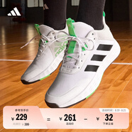 adidas OWNTHEGAME 2.0低幫團隊款實(shí)戰運動(dòng)籃球鞋男子阿迪達斯 白/黑/綠   44.5
