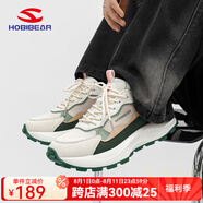 HOBIBEAR男鞋運動鞋透氣網(wǎng)面成人鞋2025秋季新款穩(wěn)定支撐跑鞋男士鞋子 米綠 42